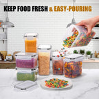 Keuken voedselopslag containers set 7 stuks BPA-vrij luchtdicht met labels
