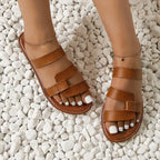 Verstelbare dames sandalen met zool