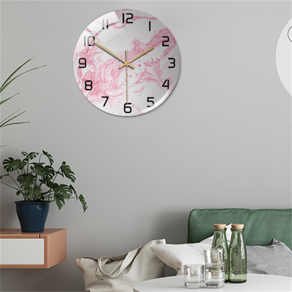 Wandklok met marmeren textuur — afbeelding 19
