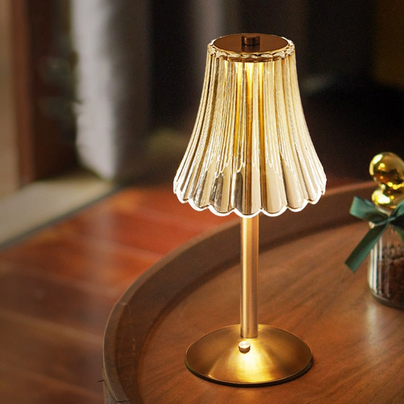 LED retro tafellamp USB oplaadbaar