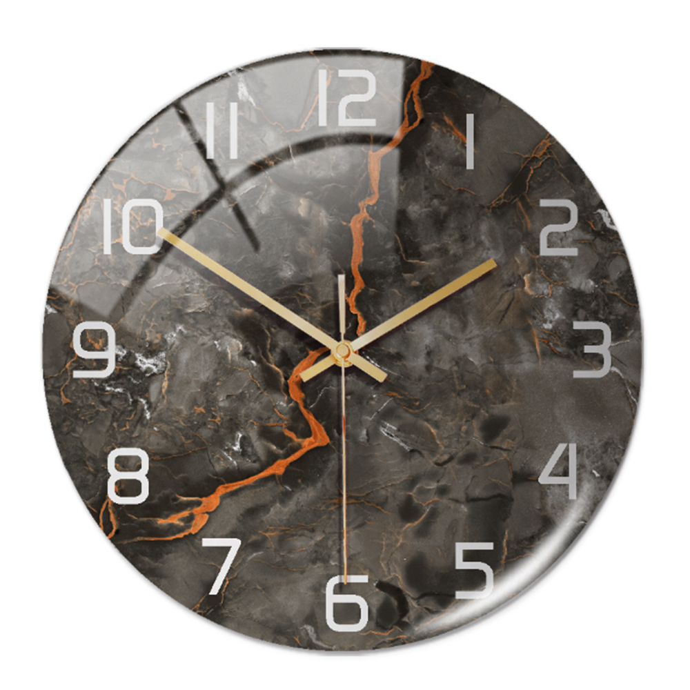 Wandklok met marmeren textuur