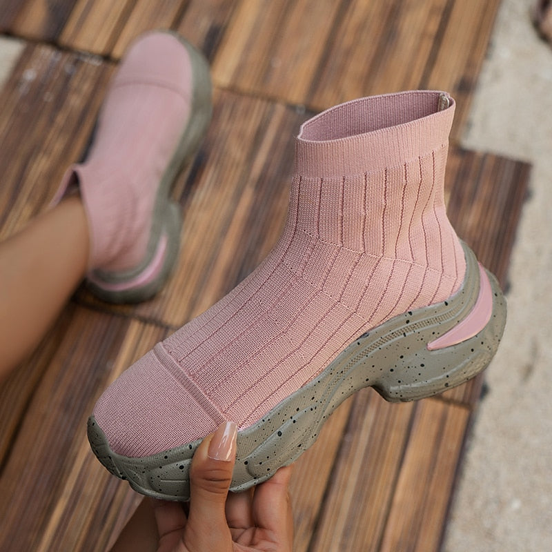 Sock laars sneakers voor dames
