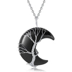 Ketting met kristallen maanhanger