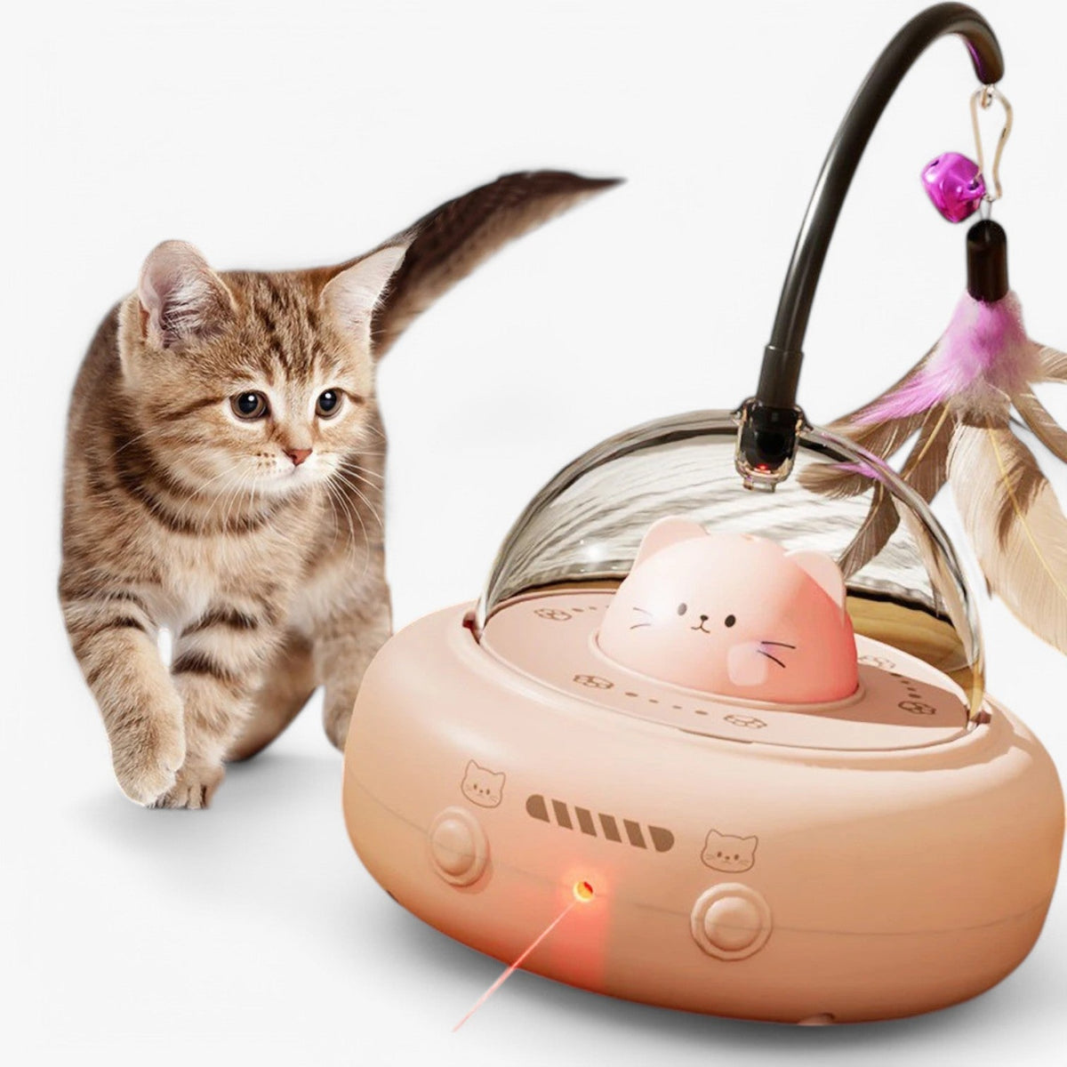 Slim laser kattenspeelgoed met regenbooglicht