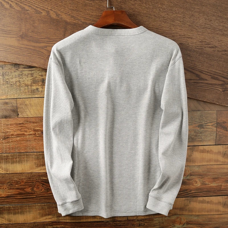 Nikhil | Herenhenleyshirt met lange mouwen