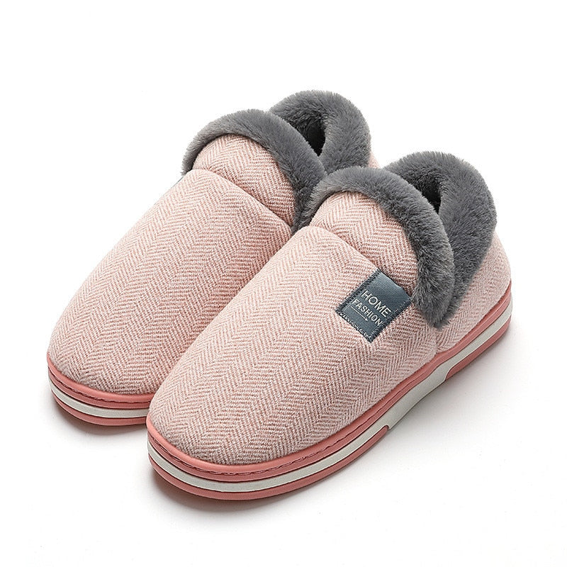 Warme winterpantoffels met imitatiebont