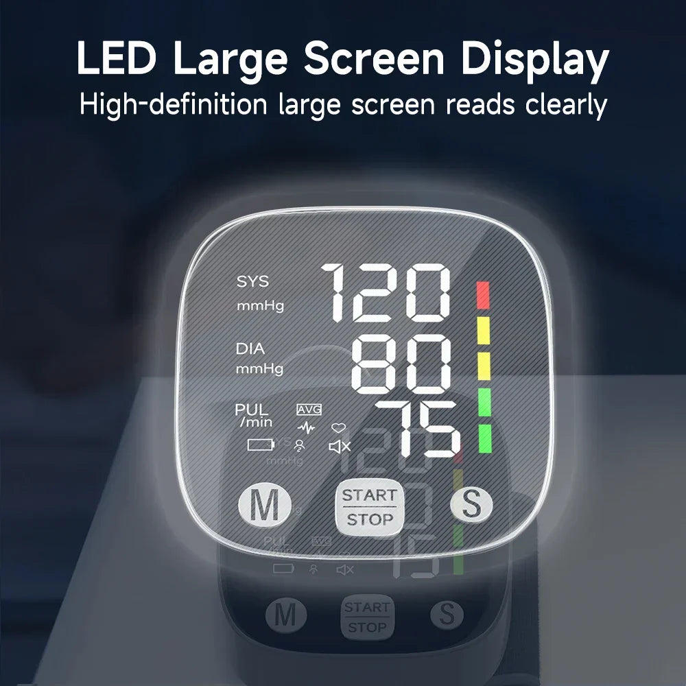 Oplaadbare LED pols bloeddrukmonitor met stemfunctie