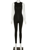 Skinny workout jumpsuit voor dames