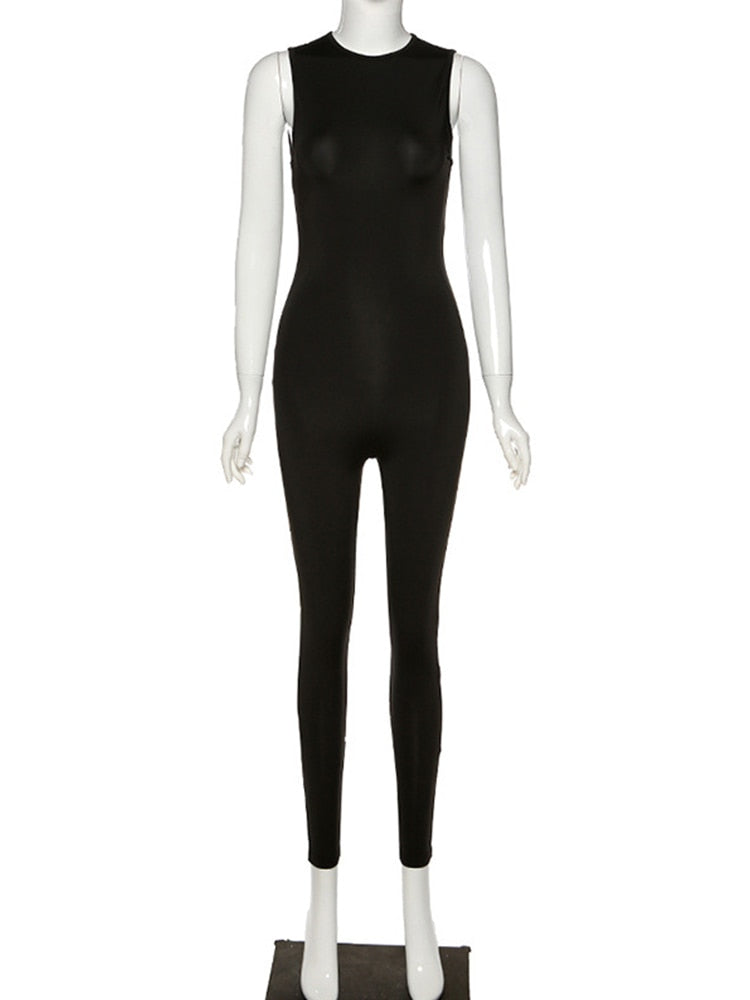 Skinny workout jumpsuit voor dames