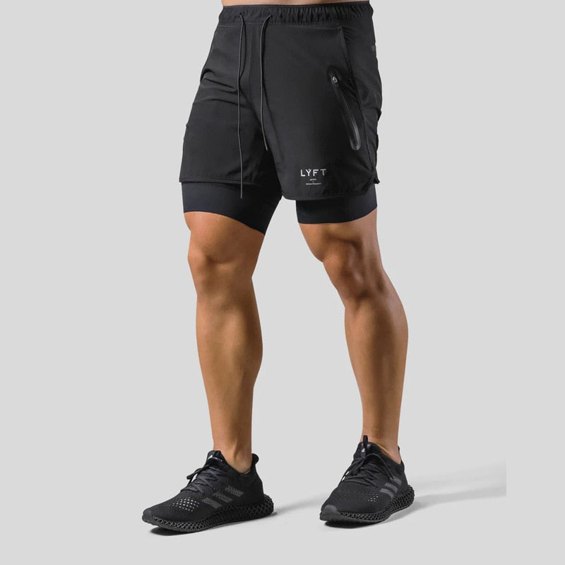 Berkan | 2-in-1 sportshort met binnen- en buitenzak