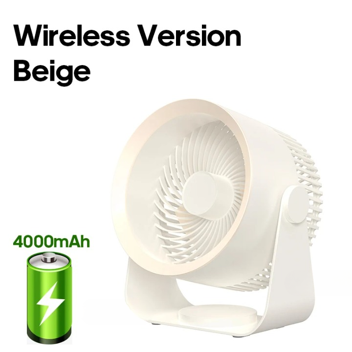 Multifunctionele elektrische ventilatorcirculator met 4000mAh batterij