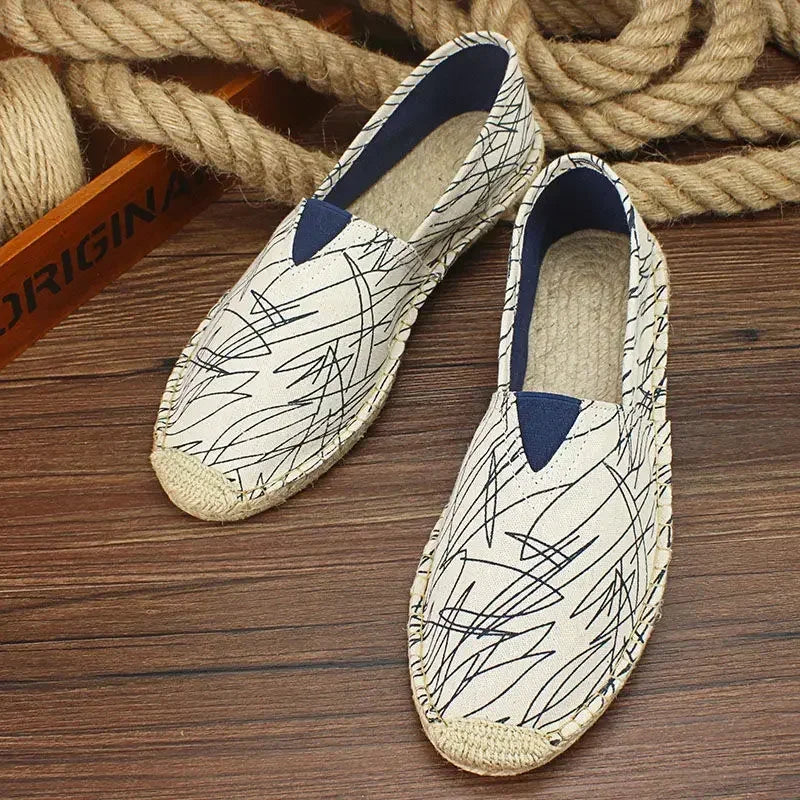 Heren espadrille met graffiti-design