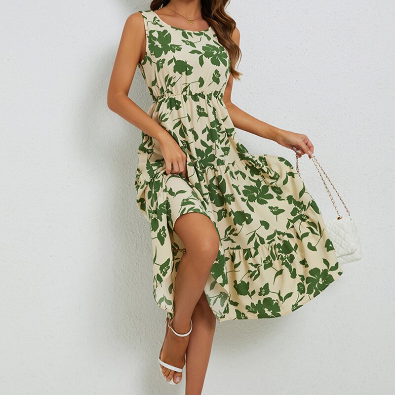Zomerse midi-jurk met bloemenprint — afbeelding 17