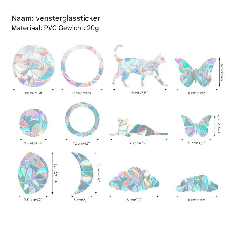 Zonvanger raamstickers