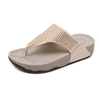 Dames platform slippers met strass