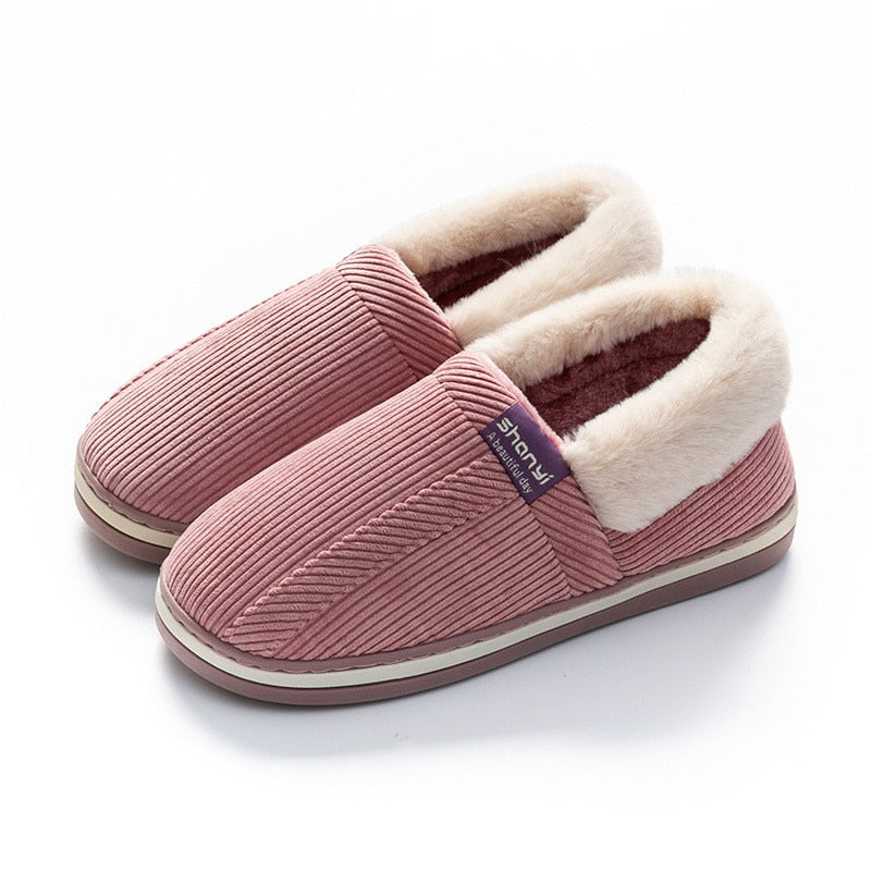 Warme winterpantoffels met imitatiebont