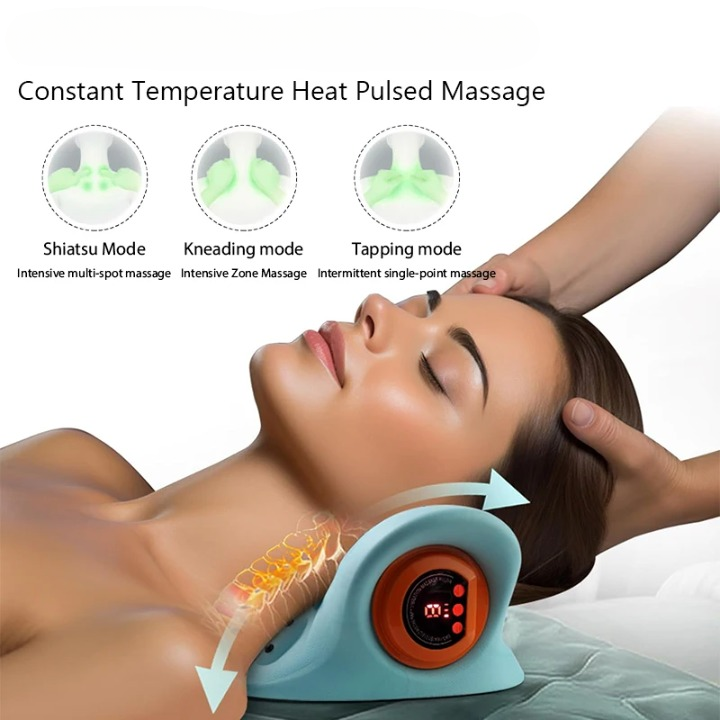 Elektrische cervicehals- en schoudermassageapparaat met traction ondersteuning
