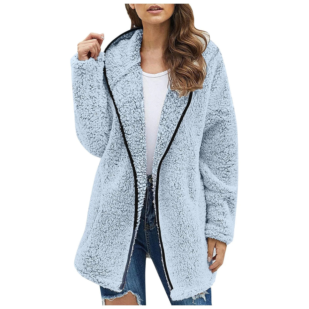 Lang fleece damesvest