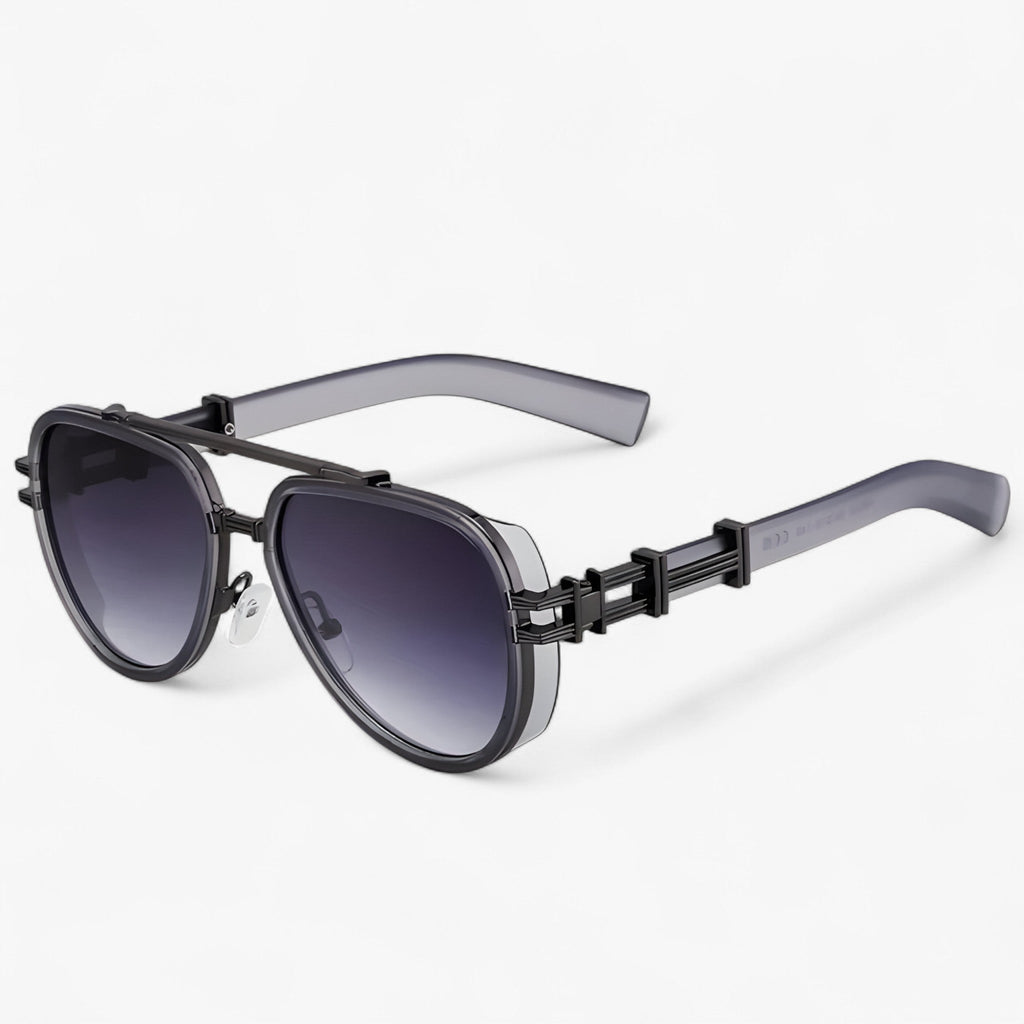Oversized steampunk zonnebril met gepolariseerde glazen