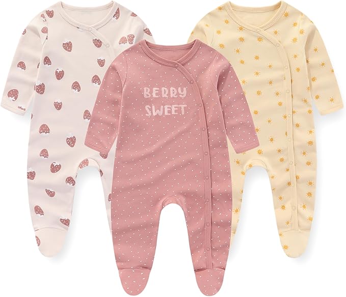 Rompers voor baby’s 3-12 maanden - set van 3 stuks