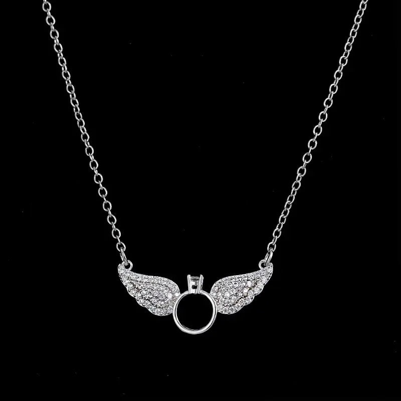 Glimmende engel vleugels hanger ketting