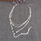 Pailletten gelaagde vrouwen halsband