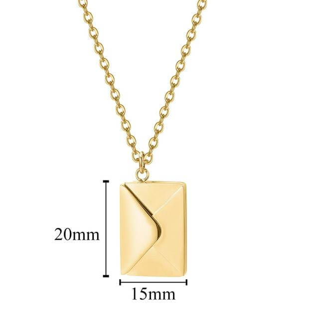 Envelop locket ketting