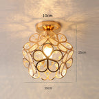 Glazen bloemen plafondlamp