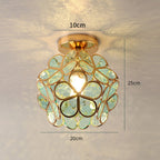 Glazen bloemen plafondlamp — afbeelding 18