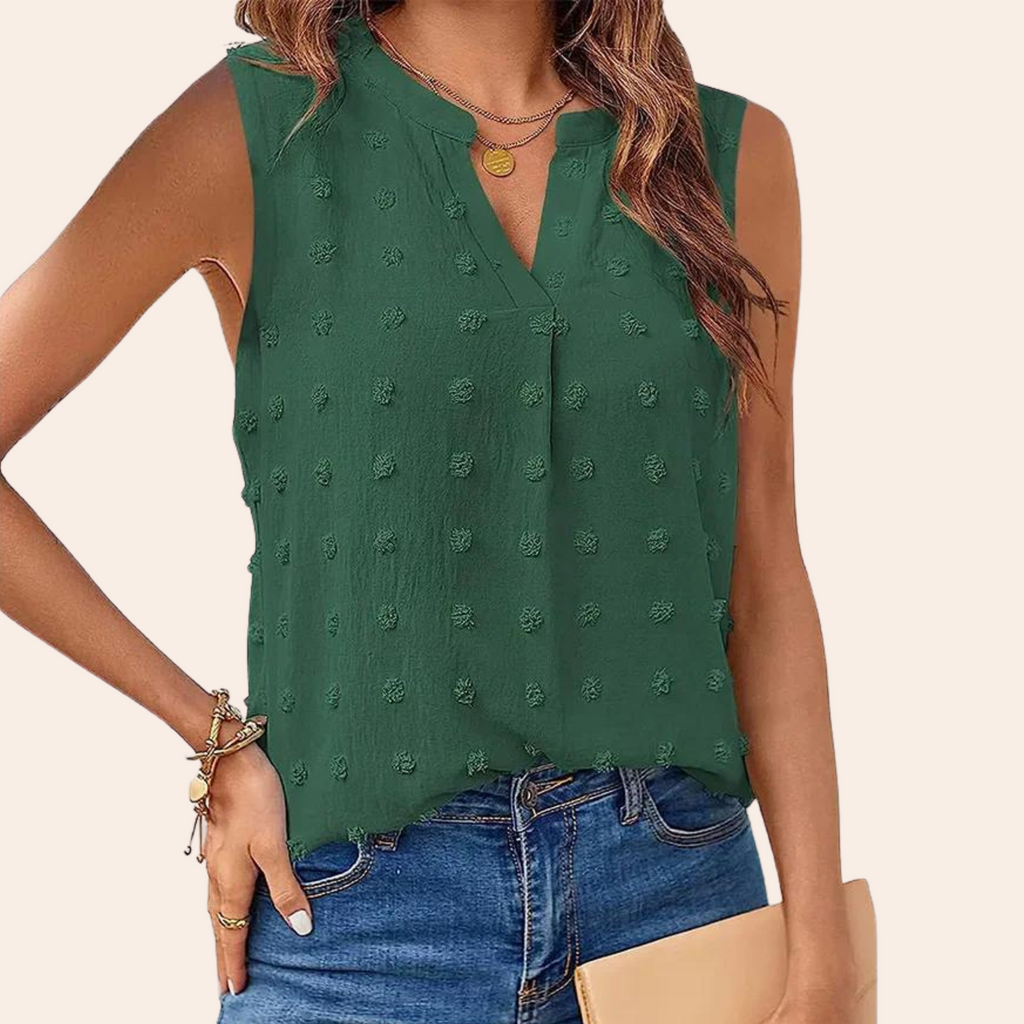 Mouwloze luchtige dames blouse — afbeelding 9