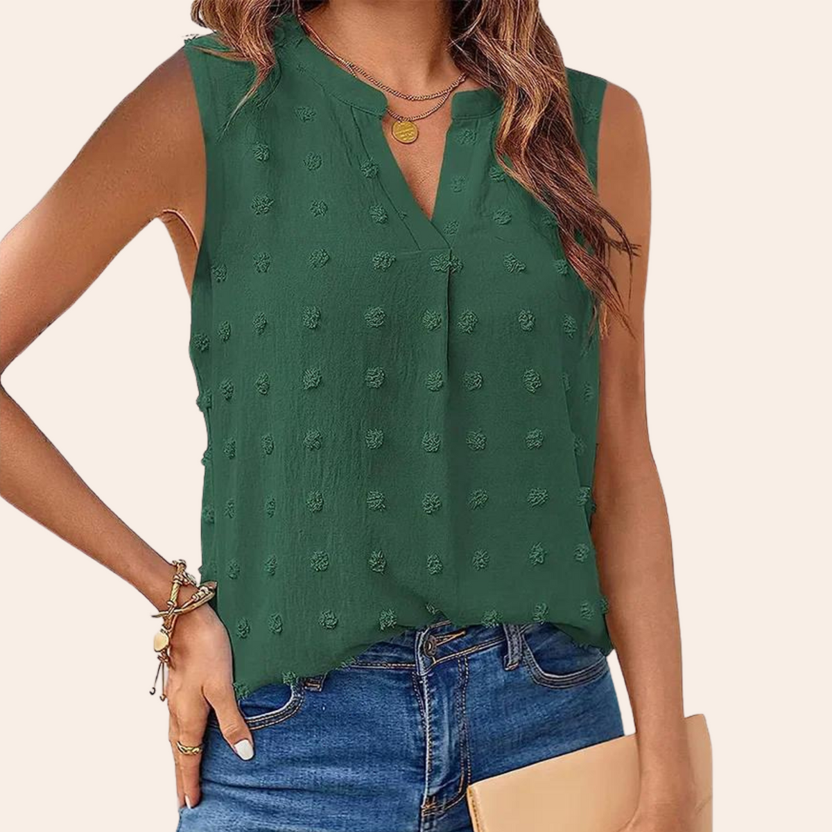 Mouwloze luchtige dames blouse — afbeelding 9