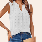 Mouwloze luchtige dames blouse — afbeelding 3