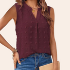 Mouwloze luchtige dames blouse — afbeelding 4