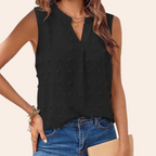 Mouwloze luchtige dames blouse