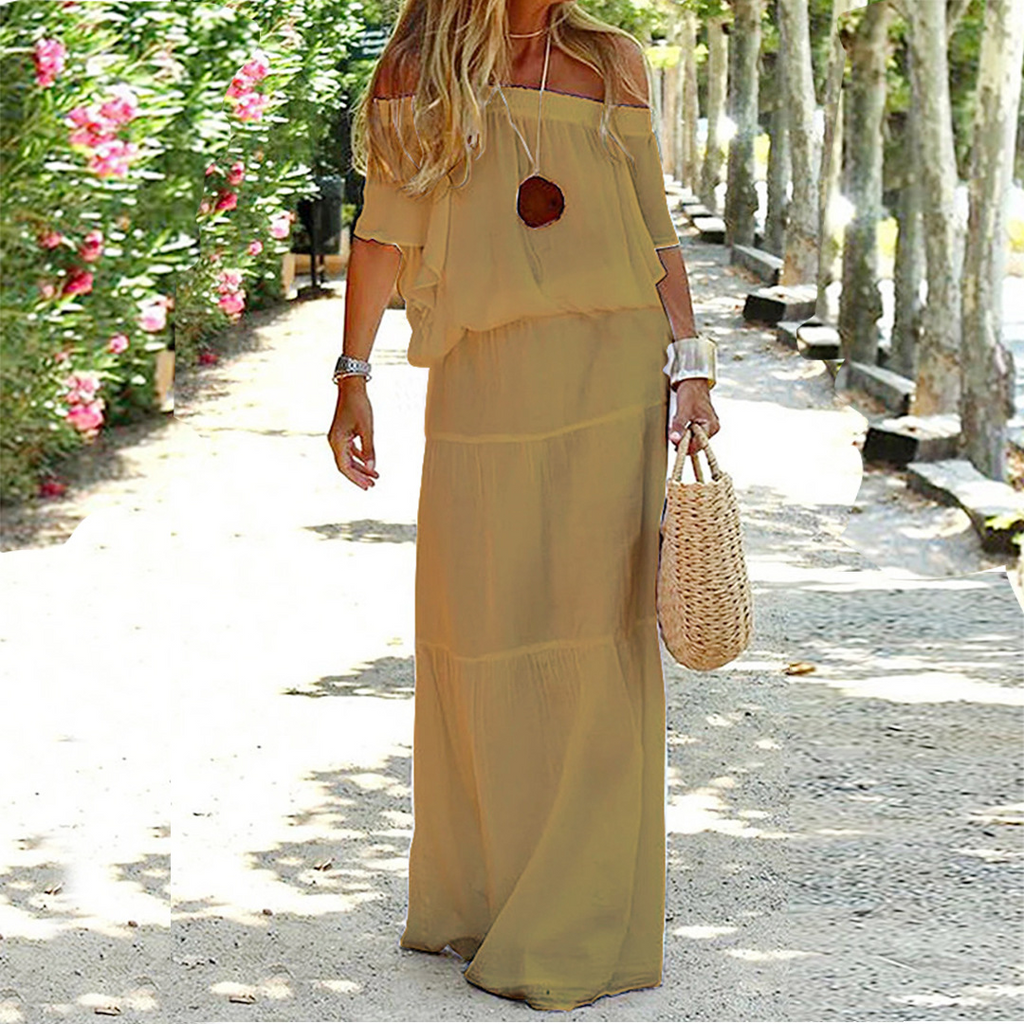 Off shoulder zomerjurk