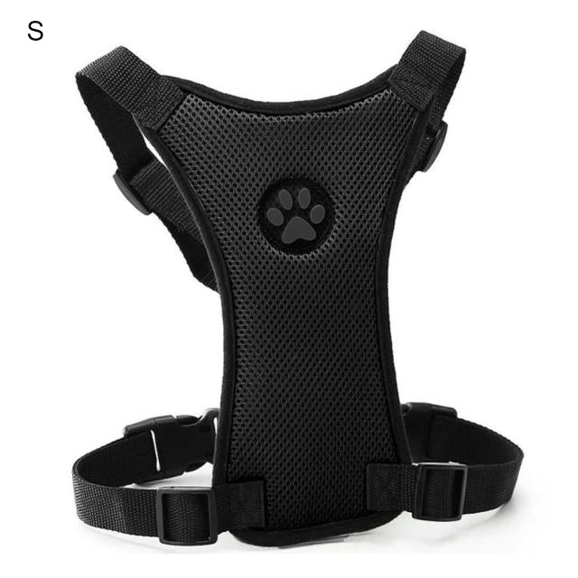 Autogordel met comfortabel borsttuig voor honden