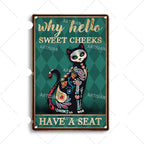 Vintage cat – metalen poster
