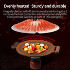 Draagbare aluminium grillpan met handvatten voor kamperen & BBQ