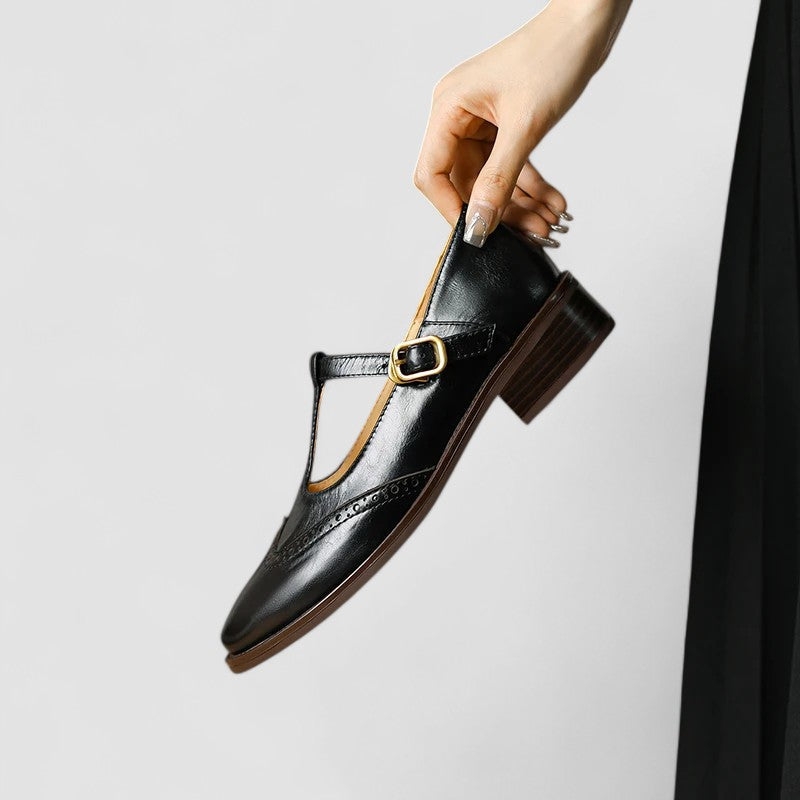 Mary Jane-schoenen met lage hak