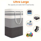 75L grote wasmand met handvaten & opvouwbaar ontwerp