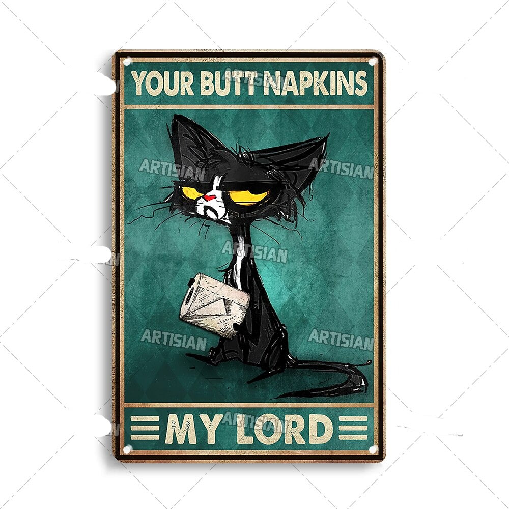 Vintage cat | metalen poster – materiaal: Tin — afbeelding 18