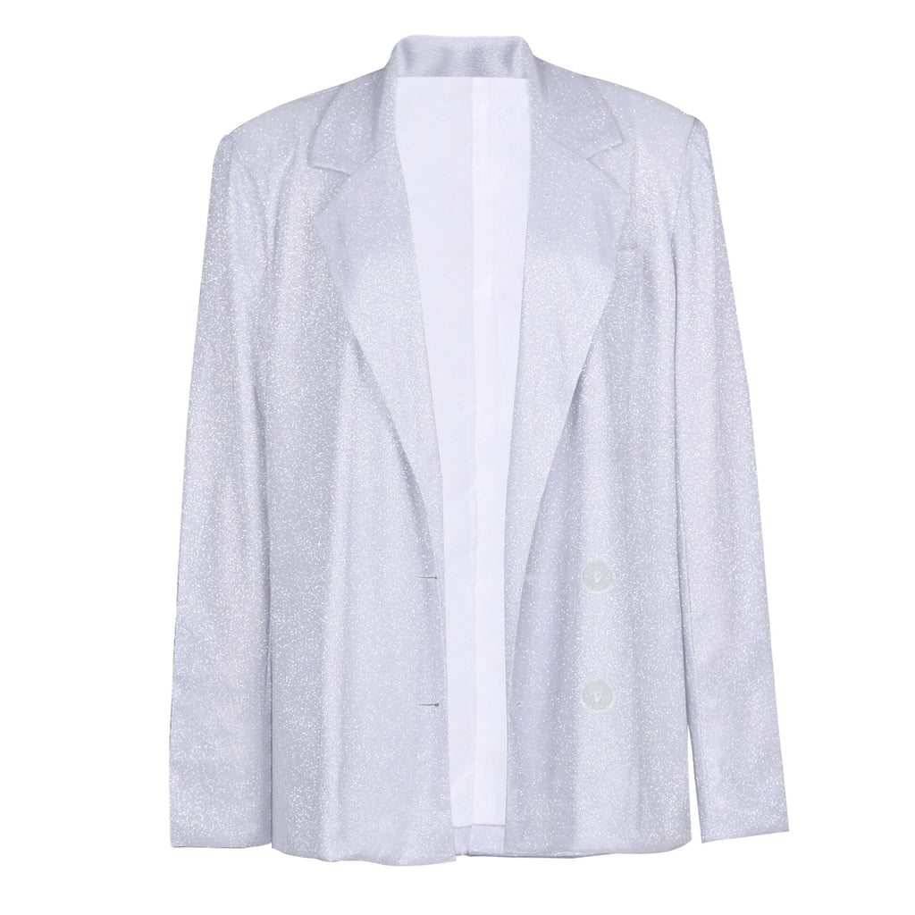 Glinsterende feestset met blazer