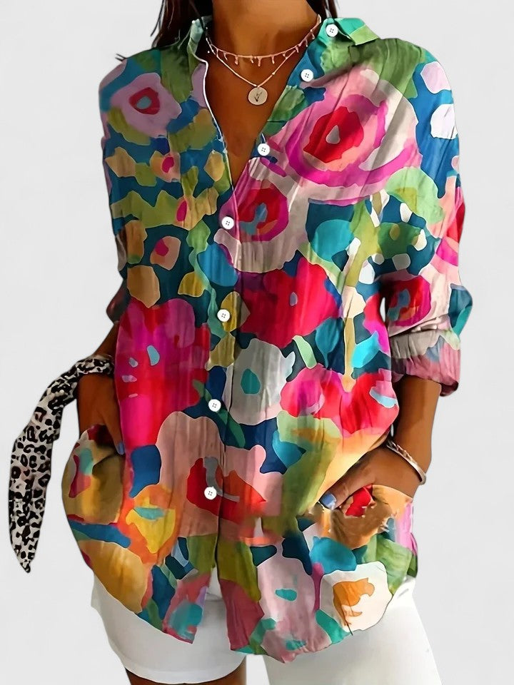 Priscilla | Blouse met kleurrijke print