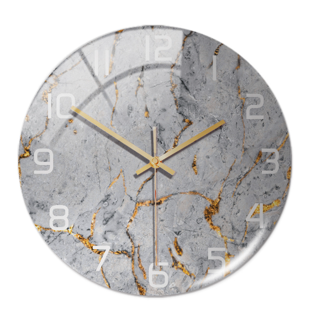 Wandklok met marmeren textuur