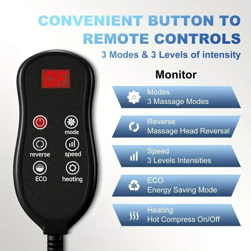 Extra grote elektrische shiatsu voet- en kuitmassager met verwarming