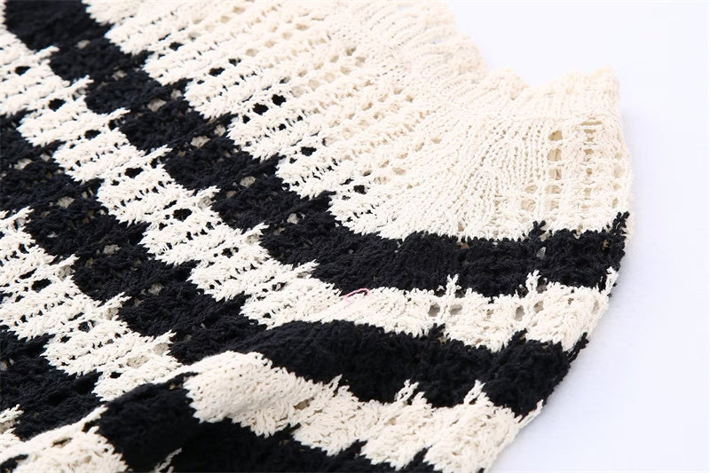 Vintage damestrui ZACK RAIN met zwart-witte strepen
