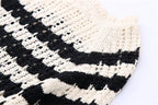 Vintage damestrui ZACK RAIN met zwart-witte strepen