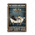 Vintage cat – metalen poster
