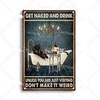 Vintage cat – metalen poster