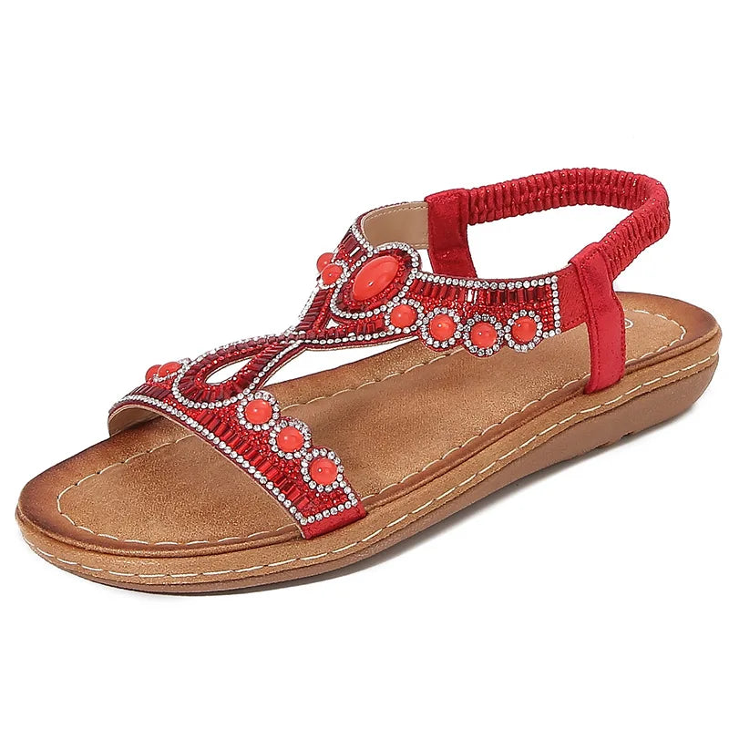 Modieuze dames sandalen met strass en glitters – zomerschoenen voor feest & vrije